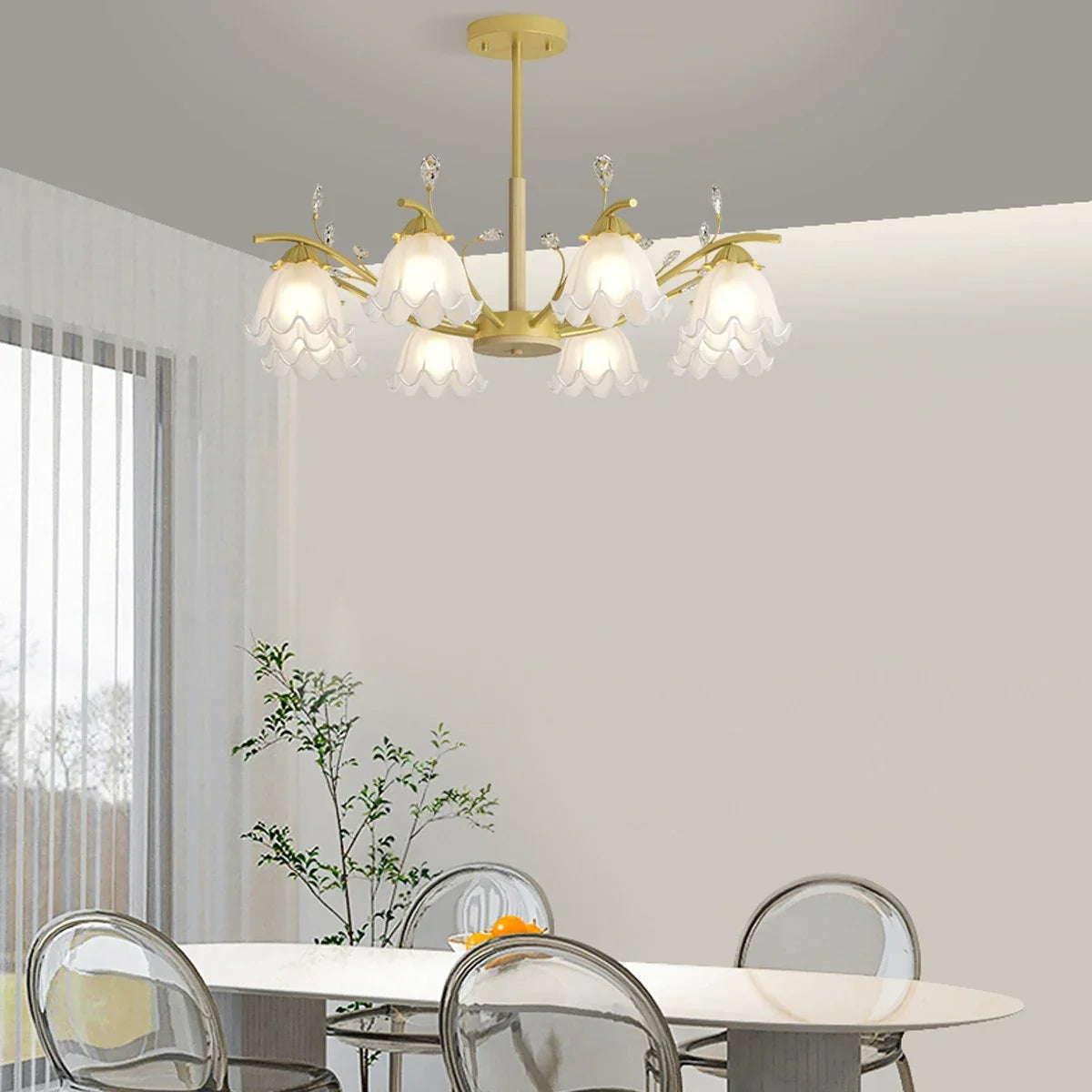 Feyran Creative Lily of the Valley Flower Chandelier