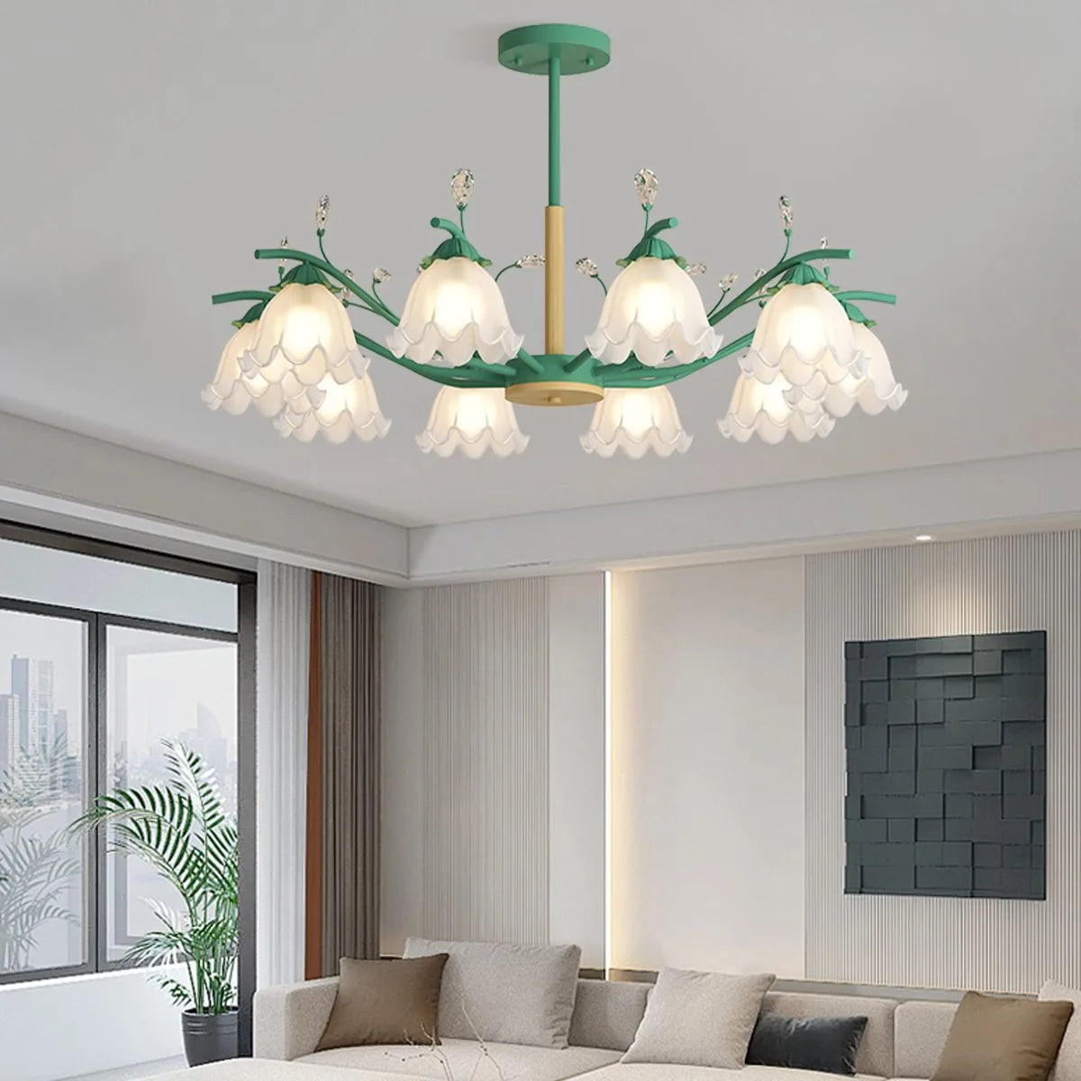 Feyran Creative Lily of the Valley Flower Chandelier