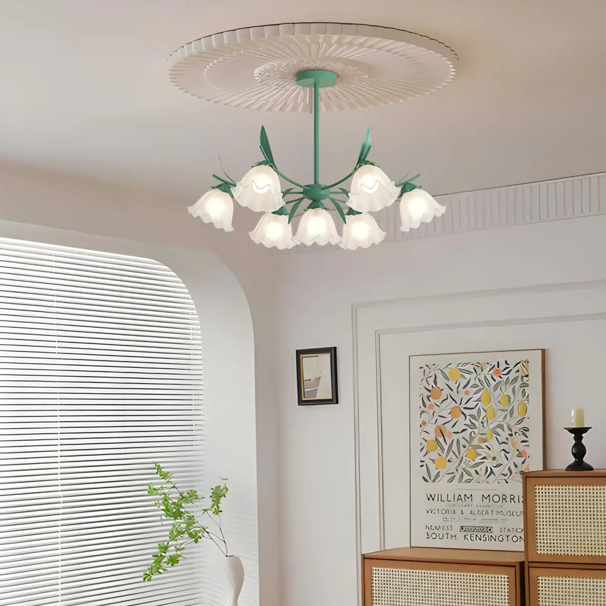 Feyran French Vintage Lily of the Valley Flower Chandelier