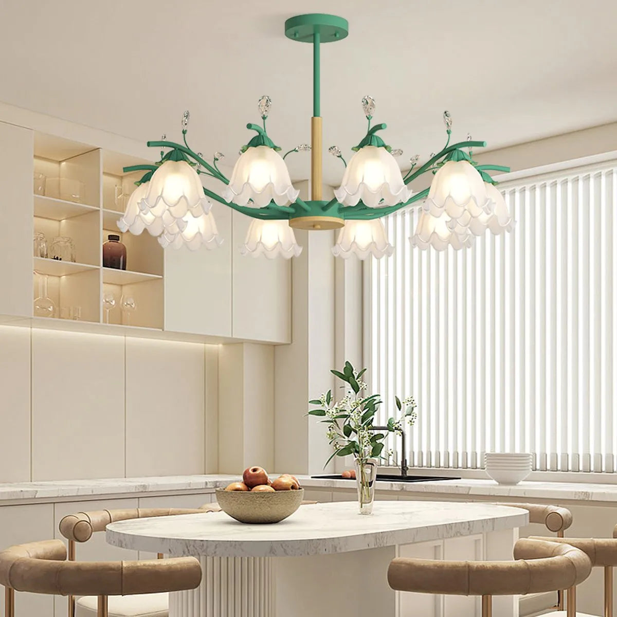 Feyran Creative Lily of the Valley Flower Chandelier