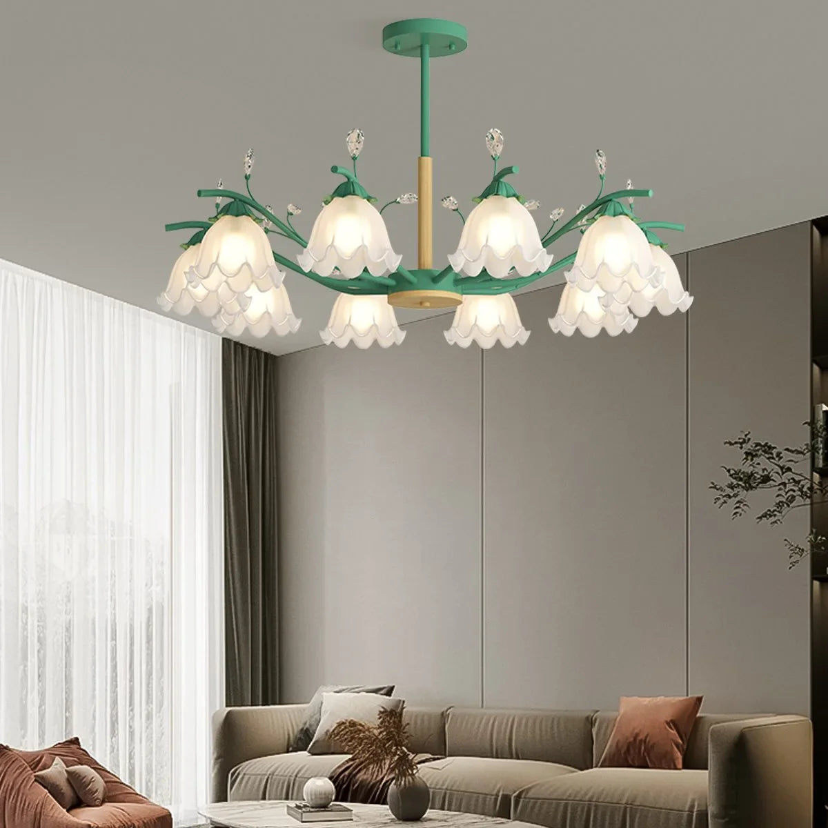 Feyran Creative Lily of the Valley Flower Chandelier