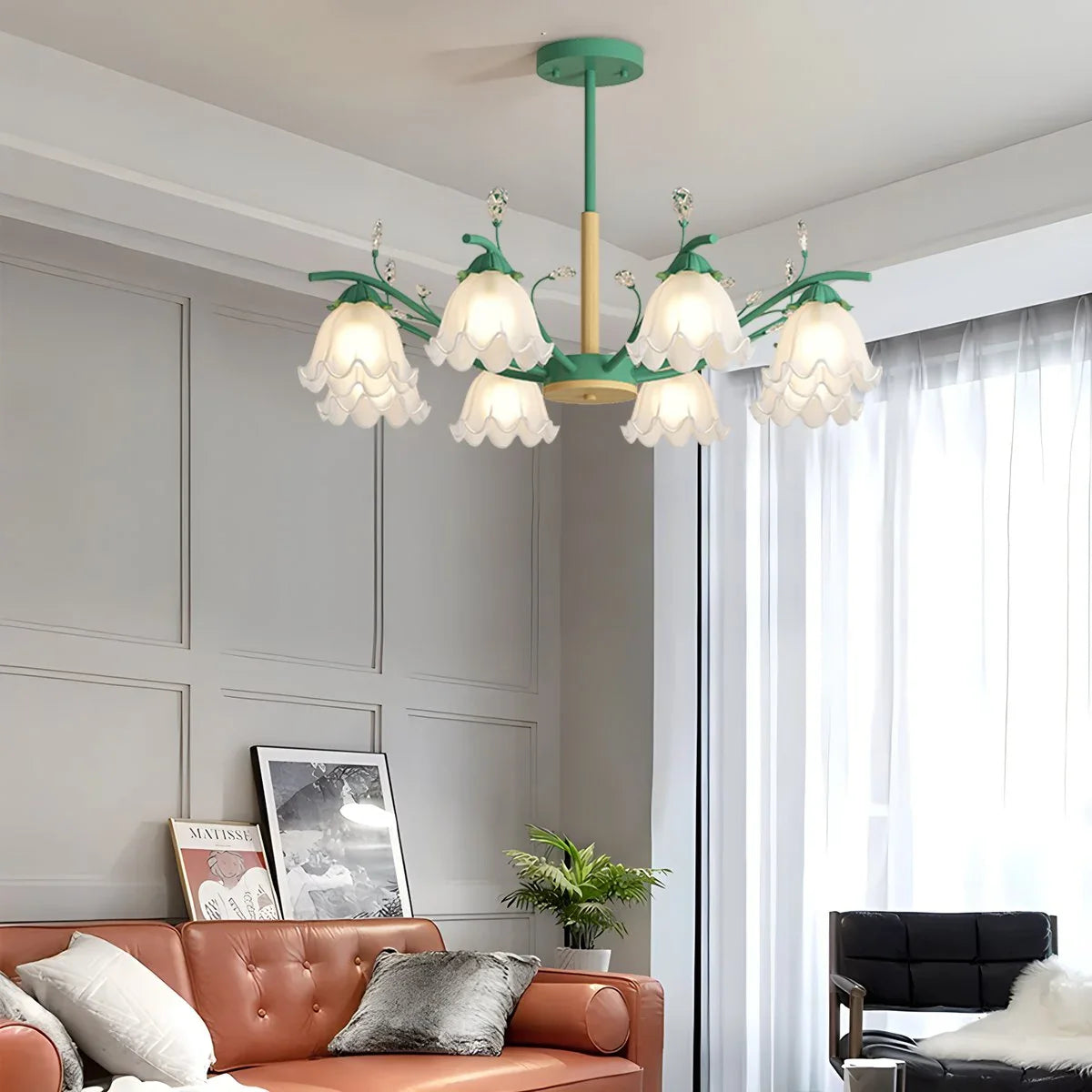 Feyran Creative Lily of the Valley Flower Chandelier