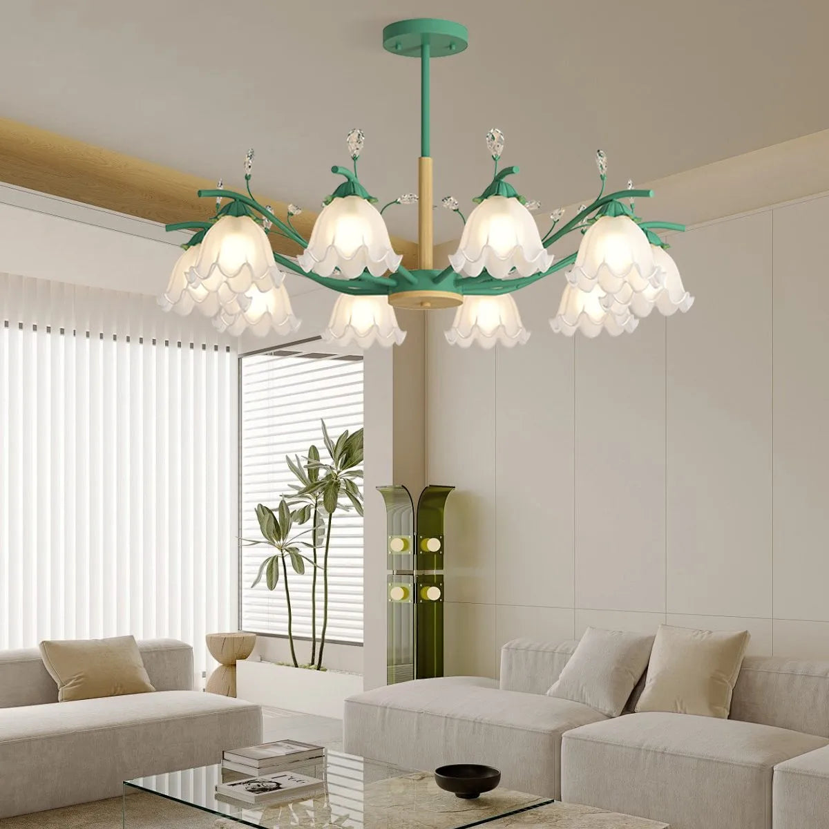 Feyran Creative Lily of the Valley Flower Chandelier