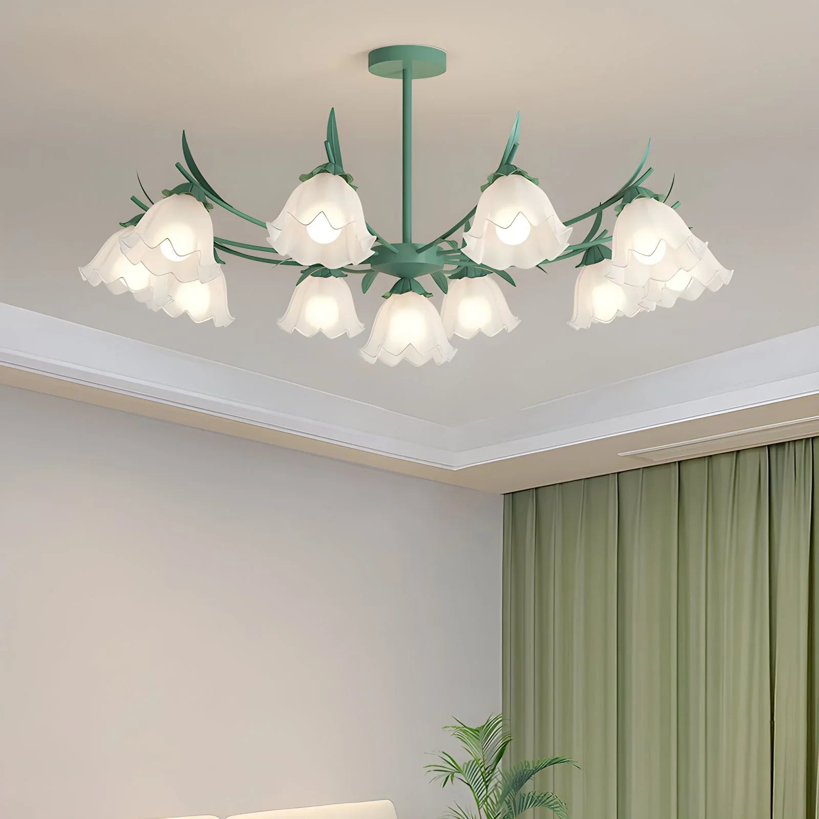 Feyran French Vintage Lily of the Valley Flower Chandelier