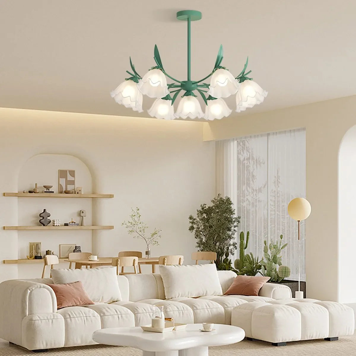 Feyran French Vintage Lily of the Valley Flower Chandelier
