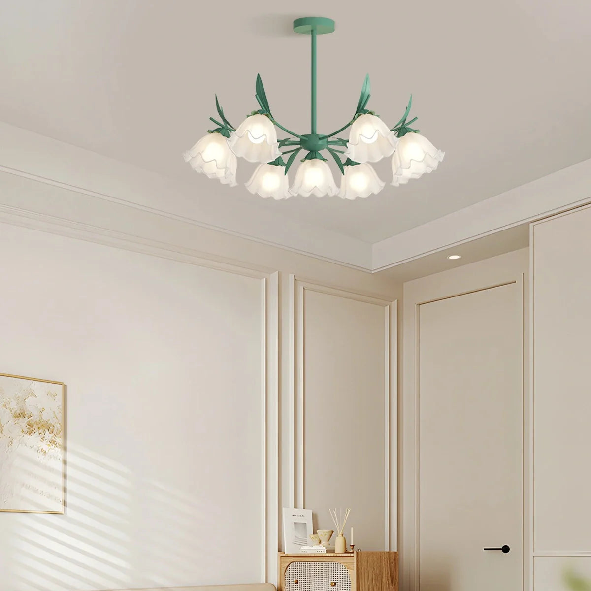Feyran French Vintage Lily of the Valley Flower Chandelier