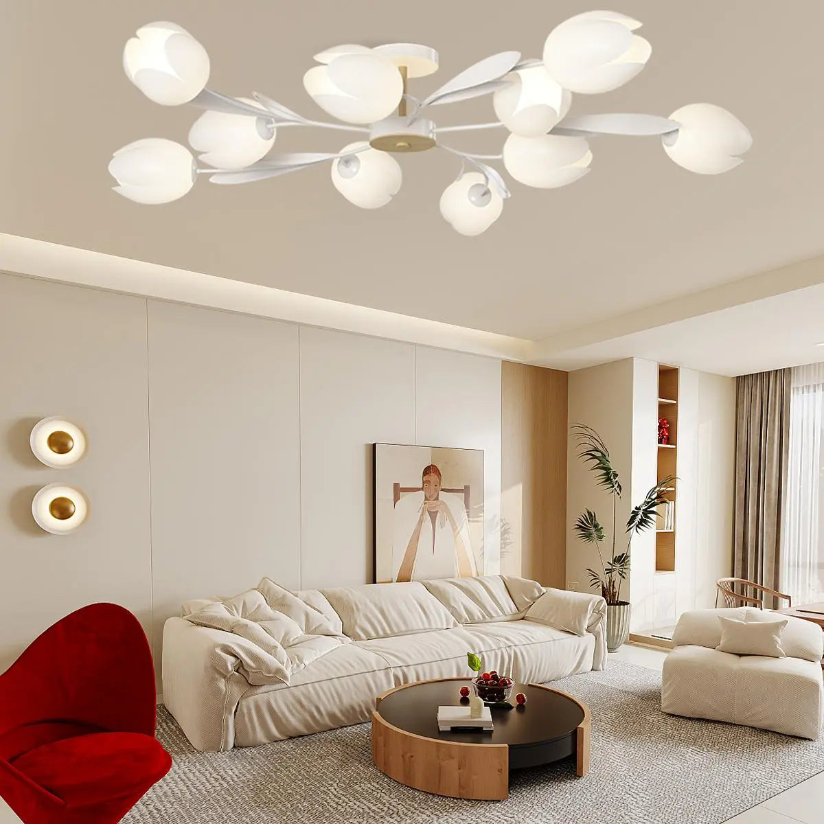 Feyran Magnolia Bud Living Room Chandelier