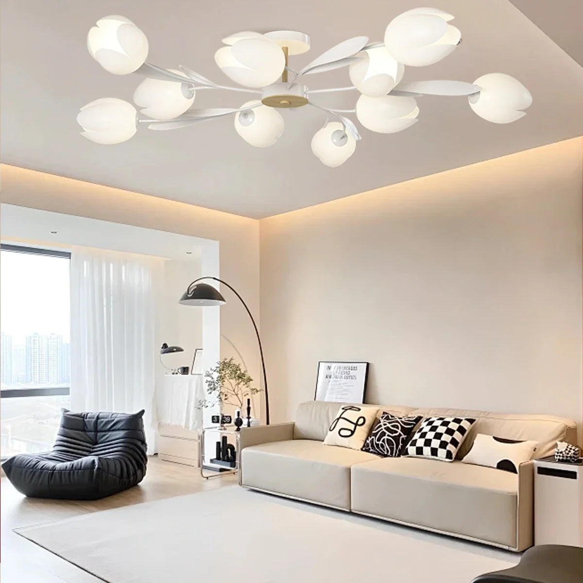 Feyran Magnolia Bud Living Room Chandelier