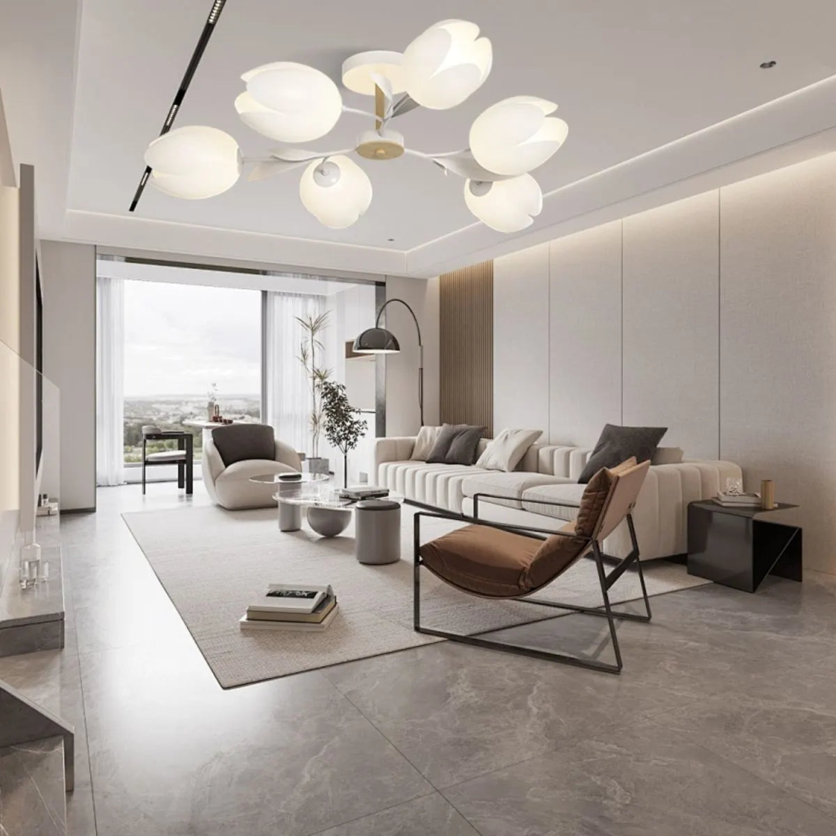 Feyran Magnolia Bud Living Room Chandelier