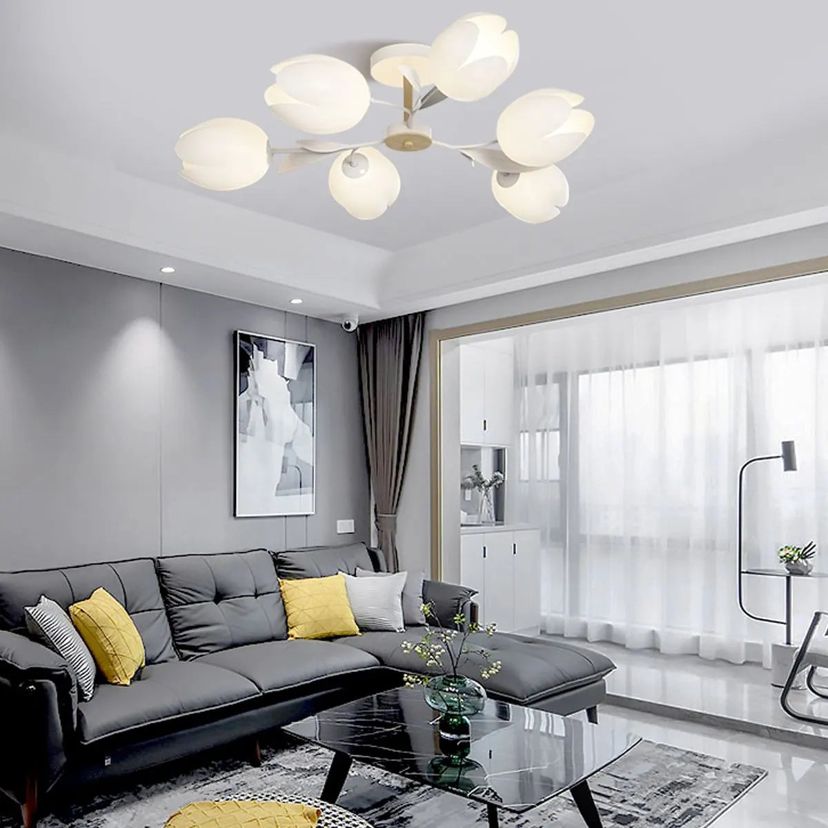 Feyran Magnolia Bud Living Room Chandelier