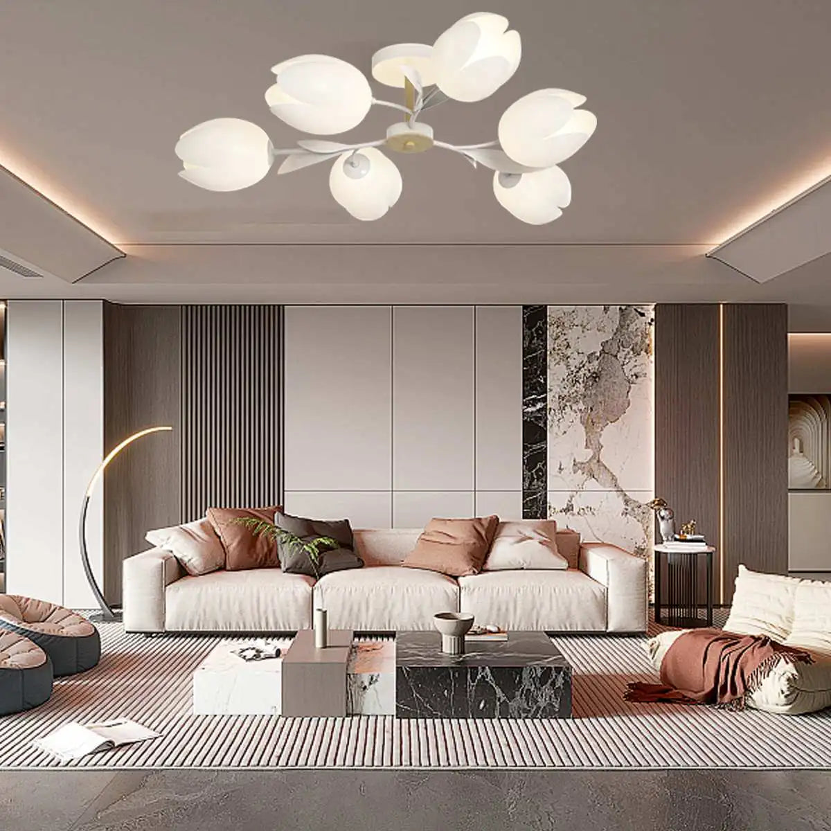 Feyran Magnolia Bud Living Room Chandelier
