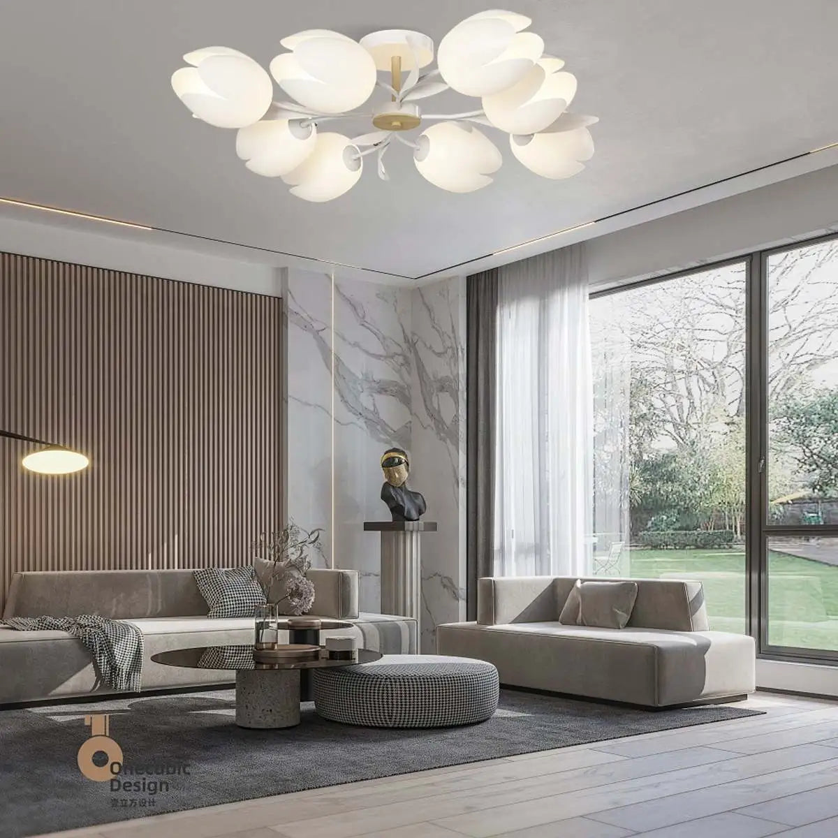 Feyran Magnolia Bud Living Room Chandelier
