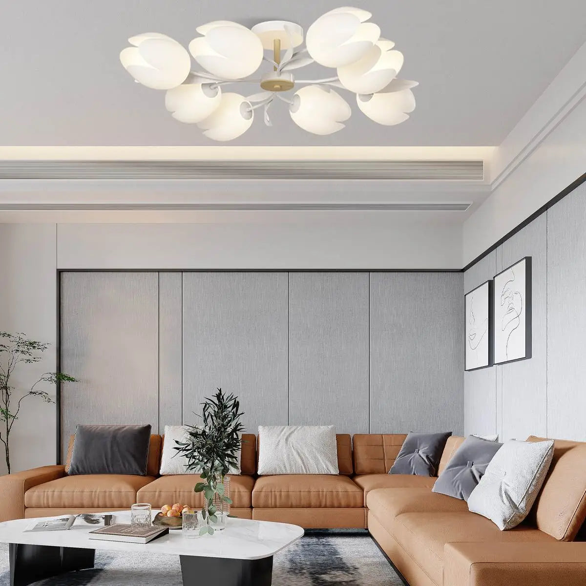 Feyran Magnolia Bud Living Room Chandelier
