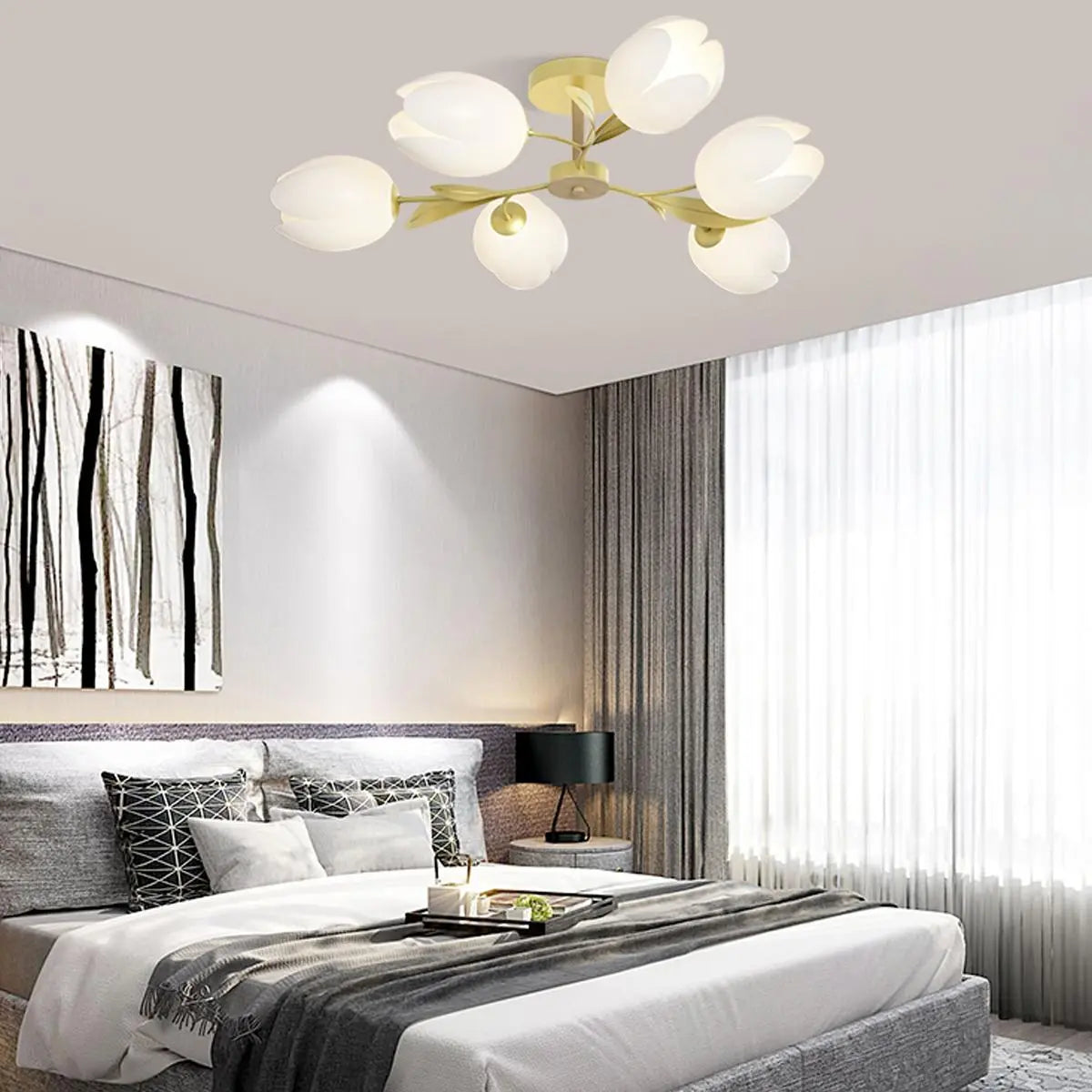 Feyran Magnolia Bud Living Room Chandelier