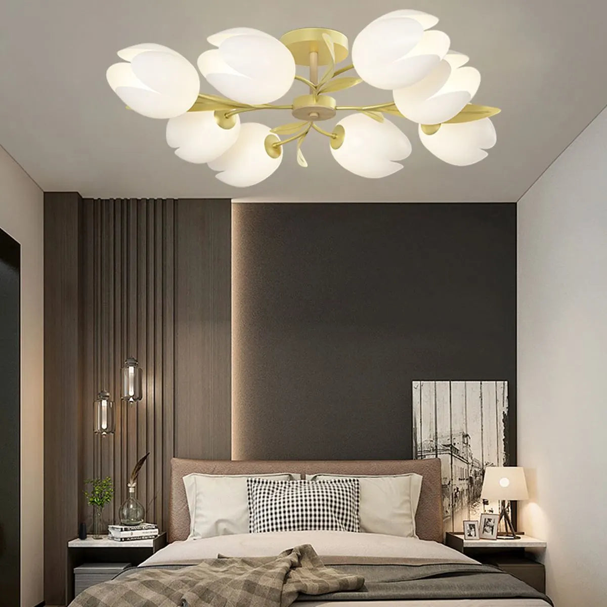 Feyran Magnolia Bud Living Room Chandelier