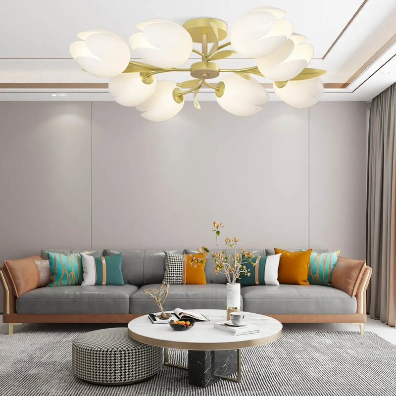 Feyran Magnolia Bud Living Room Chandelier