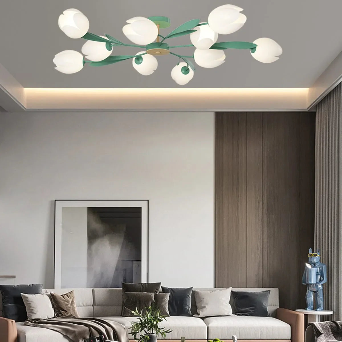 Feyran Magnolia Bud Living Room Chandelier