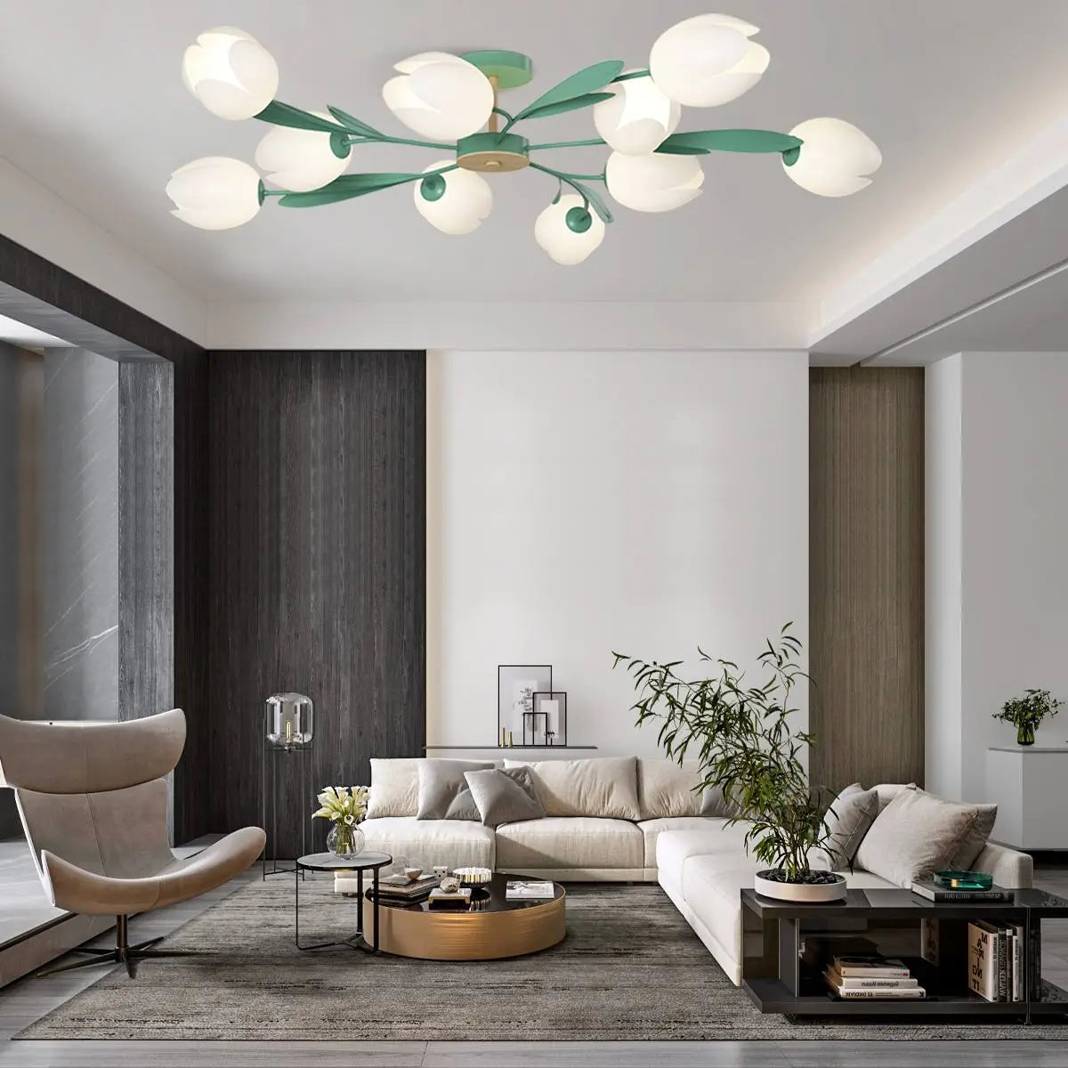 Feyran Magnolia Bud Living Room Chandelier