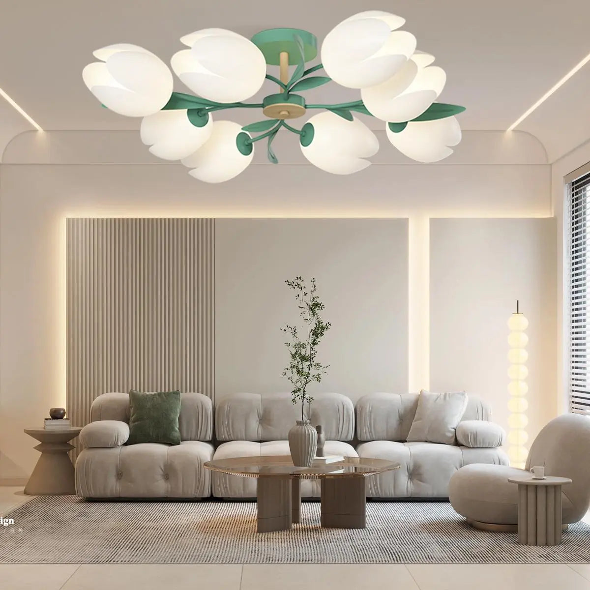 Feyran Magnolia Bud Living Room Chandelier