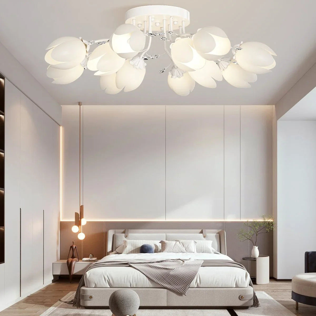 Feyran French Pastoral Flower Ceiling Chandelier