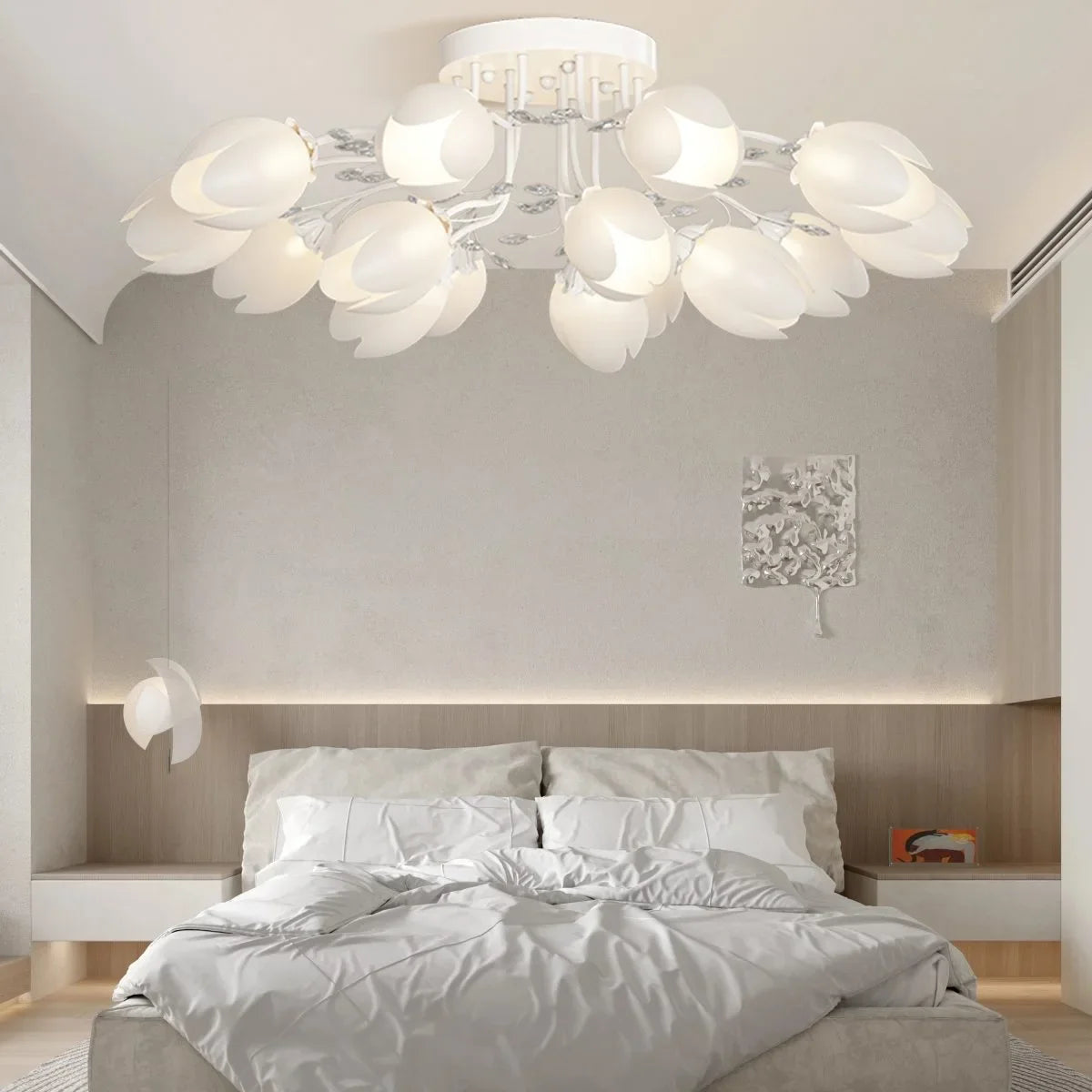 Feyran French Pastoral Flower Ceiling Chandelier