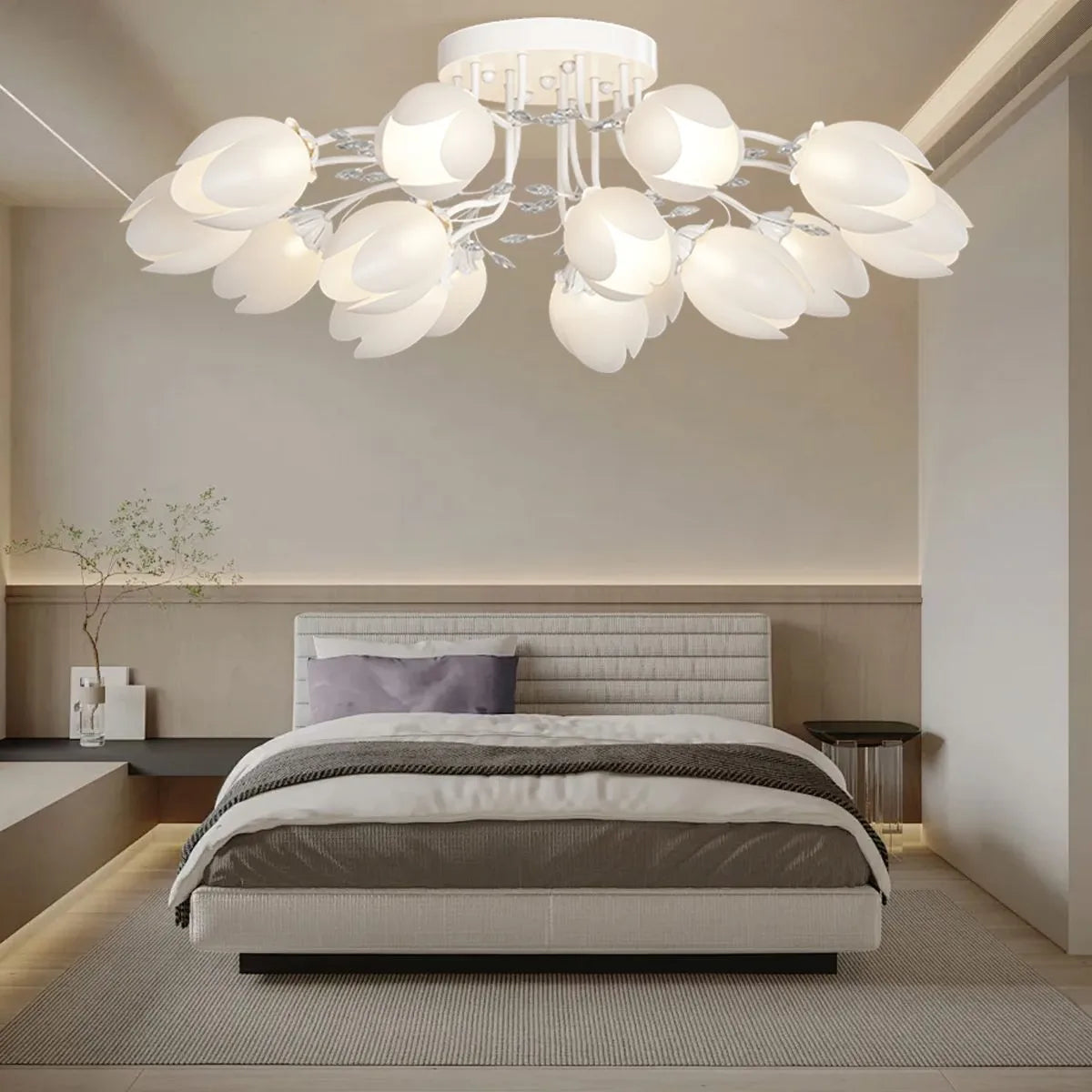 Feyran French Pastoral Flower Ceiling Chandelier