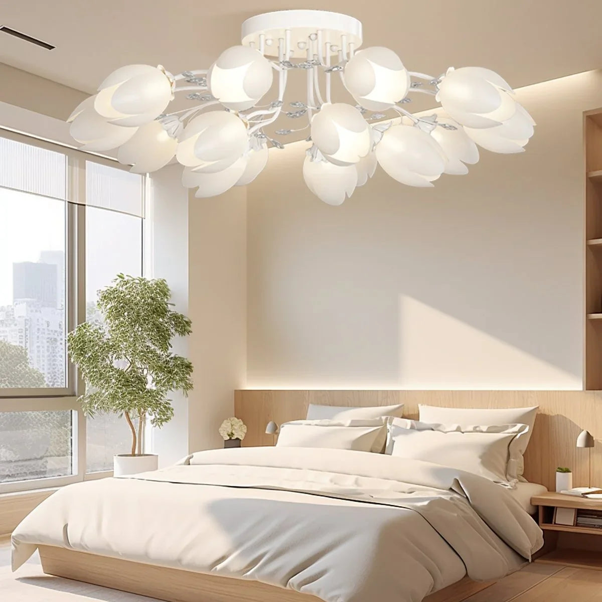 Feyran French Pastoral Flower Ceiling Chandelier