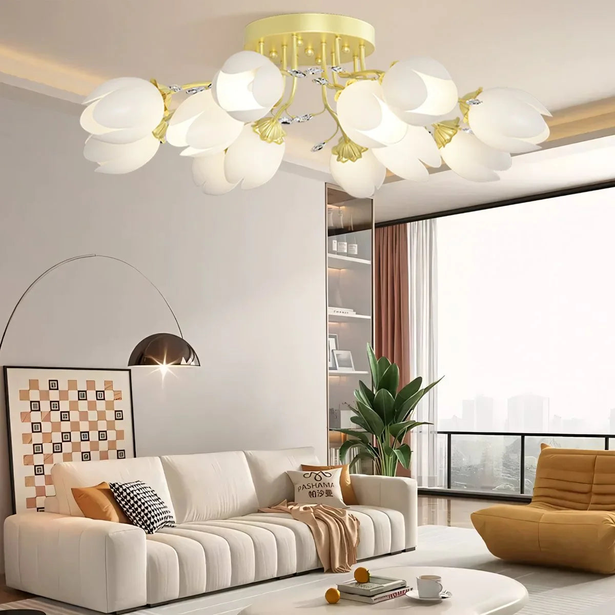 Feyran French Pastoral Flower Ceiling Chandelier