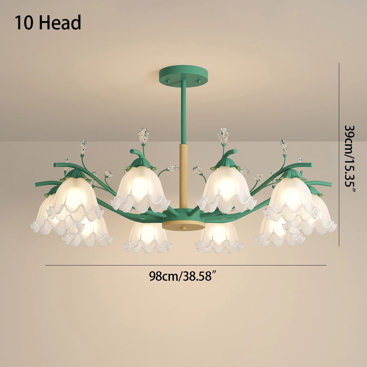 Feyran Creative Lily of the Valley Flower Chandelier