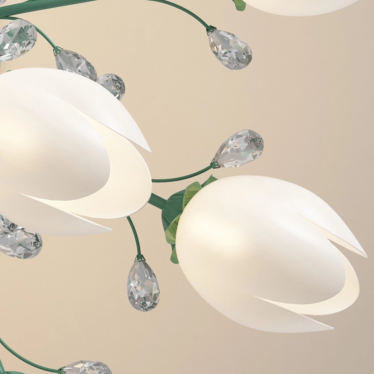 Feyran French Pastoral Flower Ceiling Chandelier