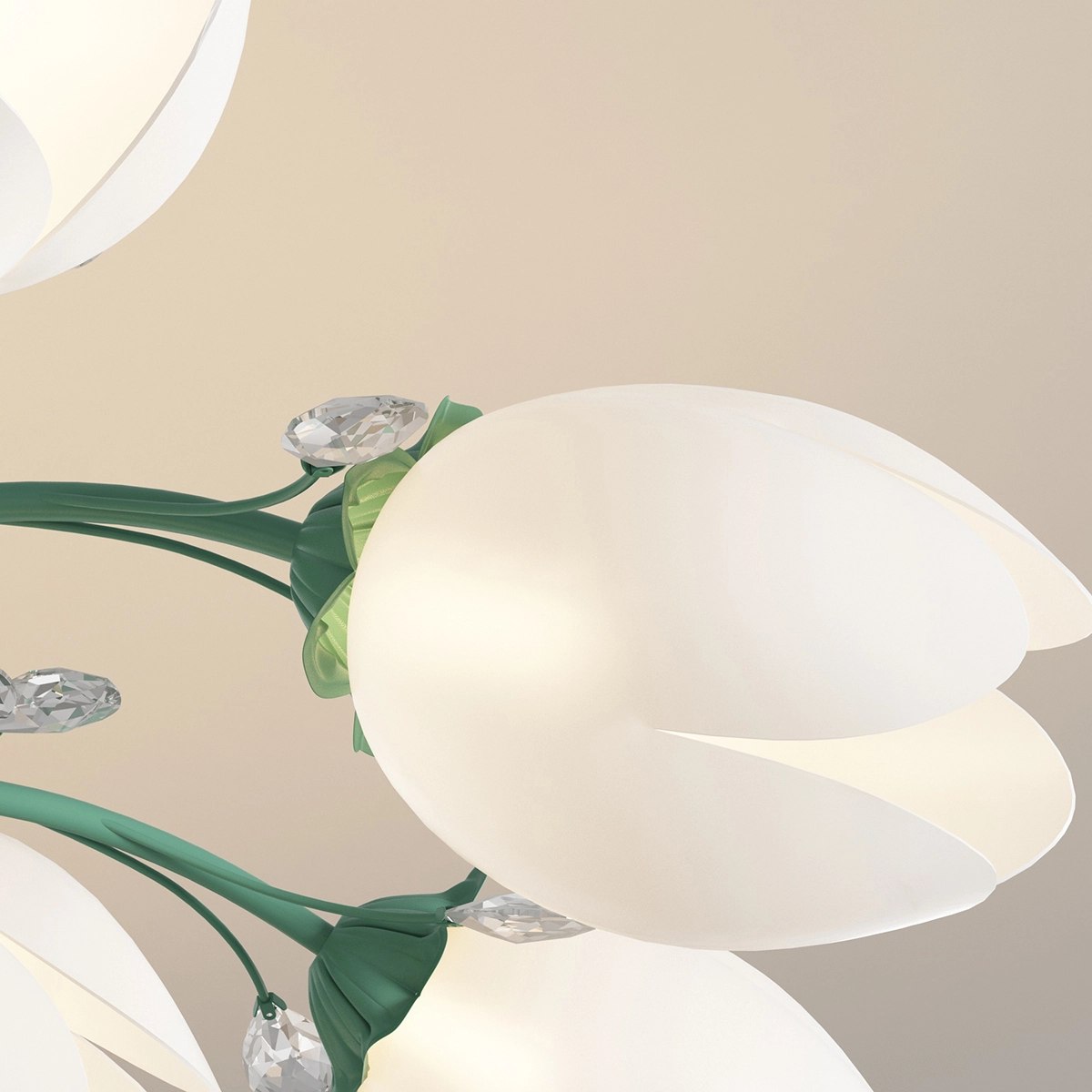 Feyran French Pastoral Flower Ceiling Chandelier