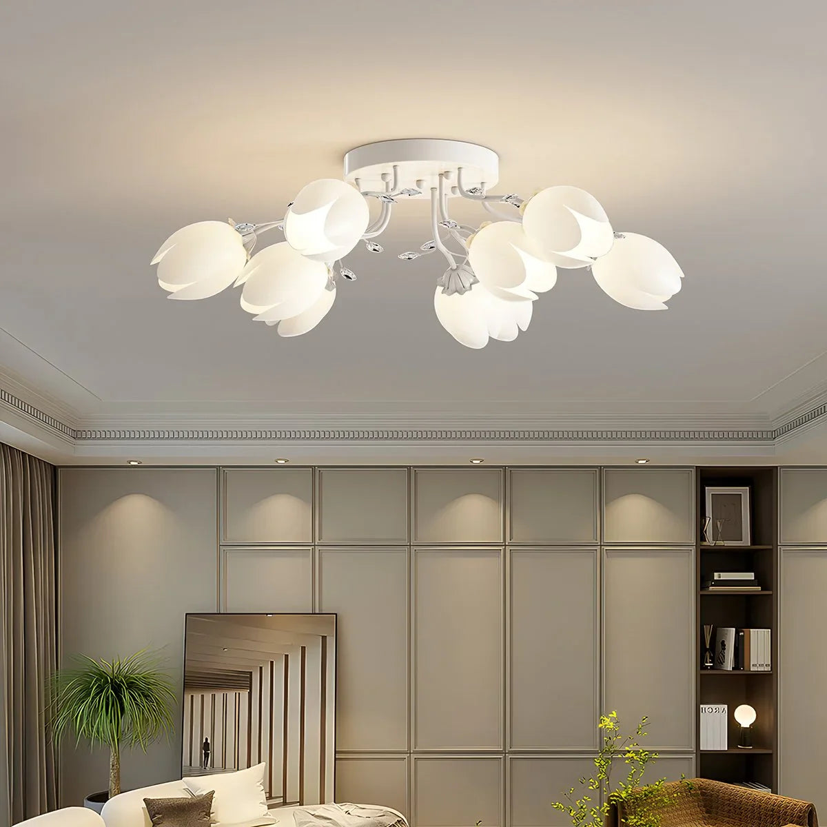 Feyran French Pastoral Flower Ceiling Chandelier