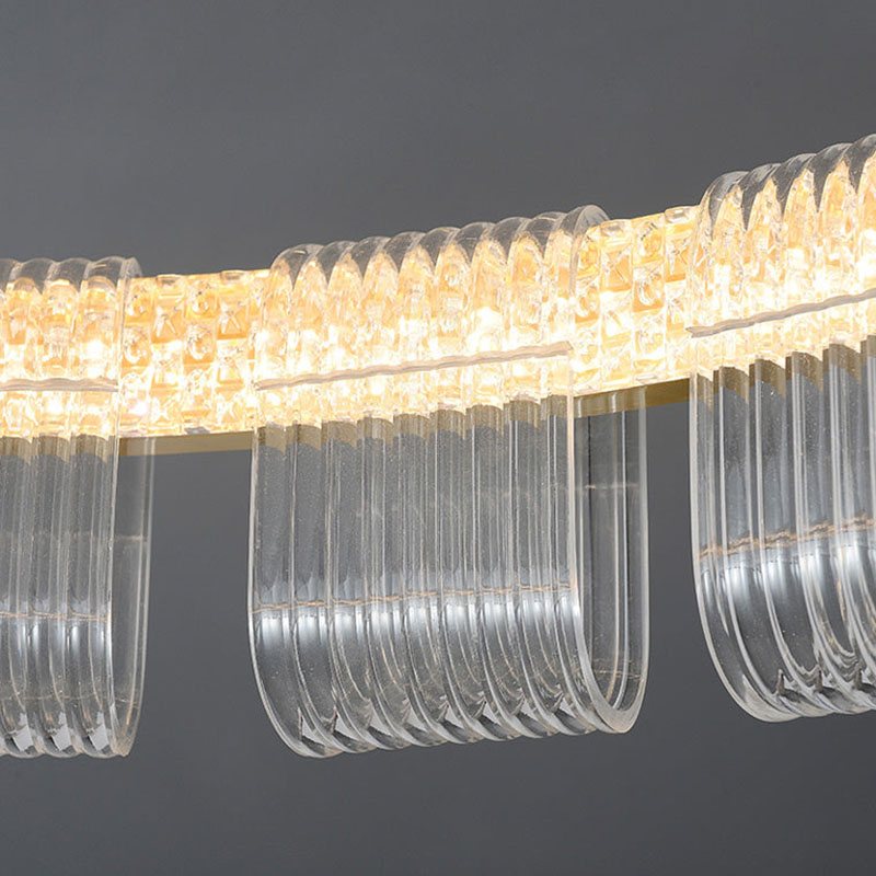 Feyran Gold Circular Led Chandelier for Living Room