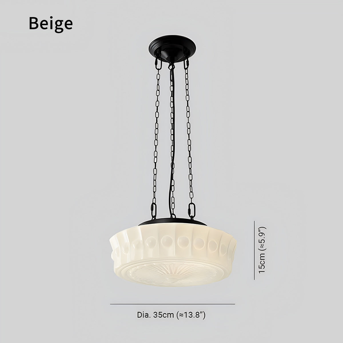 Feyran Hailie Vintage French Dome Pendant Light for Living Room