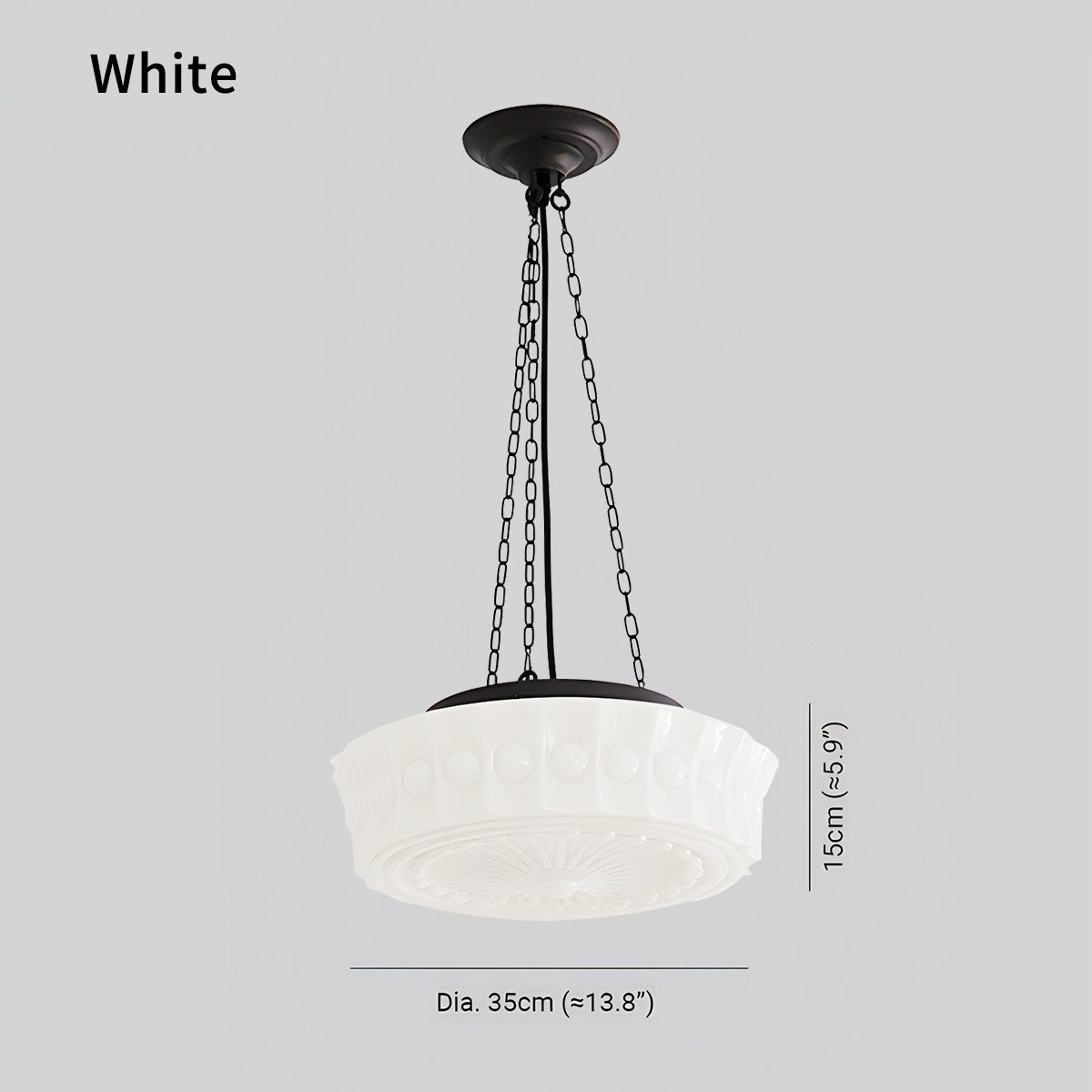 Feyran Hailie Vintage French Dome Pendant Light for Living Room