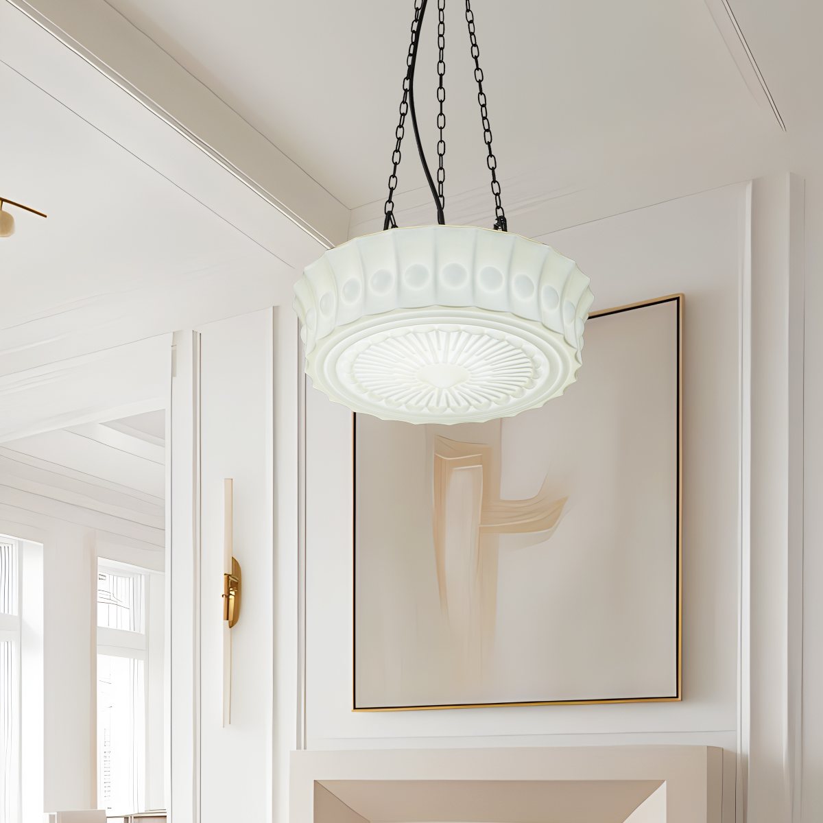 Feyran Hailie Vintage French Dome Pendant Light for Living Room