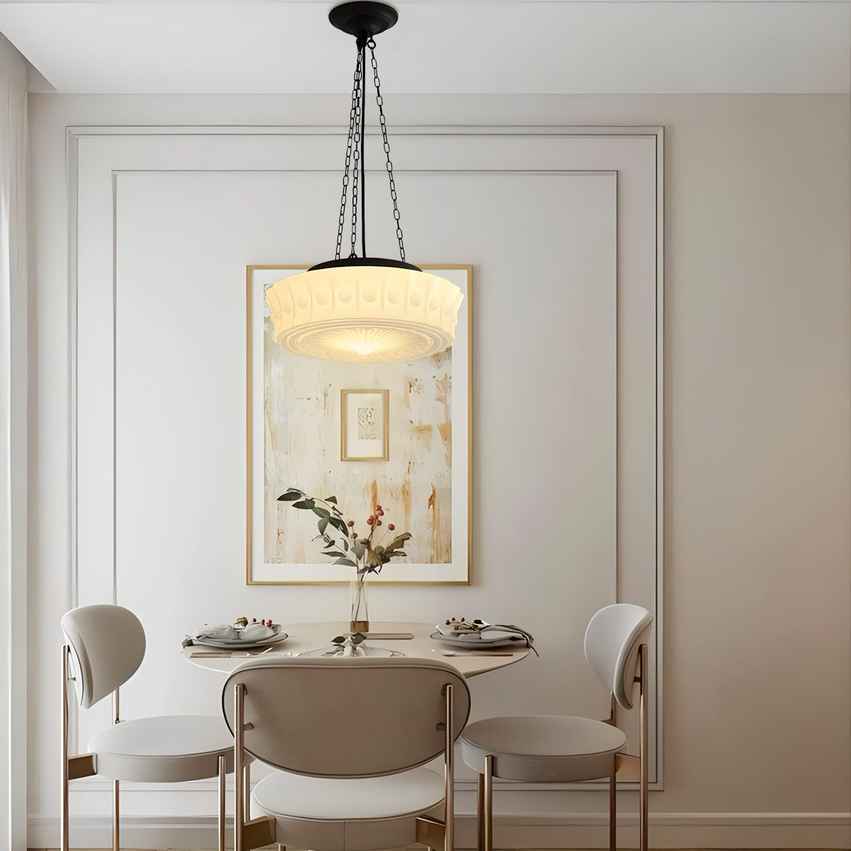 Feyran Hailie Vintage French Dome Pendant Light for Living Room