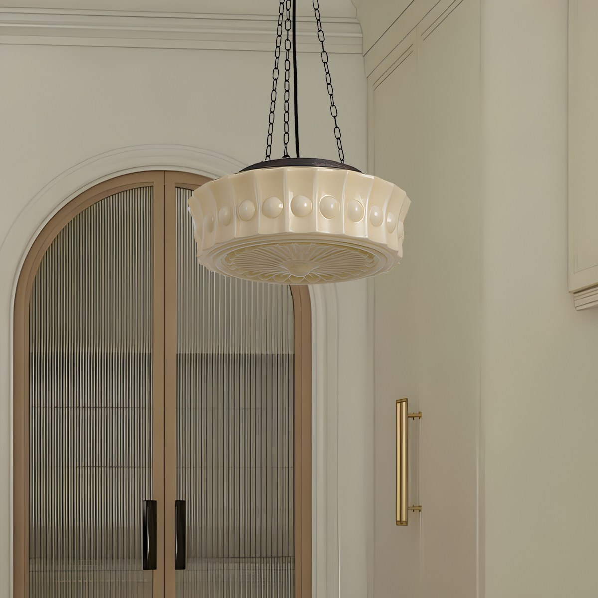 Feyran Hailie Vintage French Dome Pendant Light for Living Room