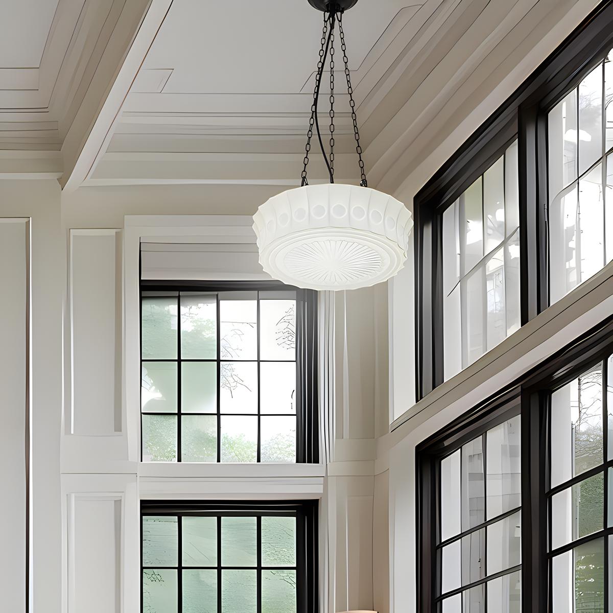 Feyran Hailie Vintage French Dome Pendant Light for Living Room