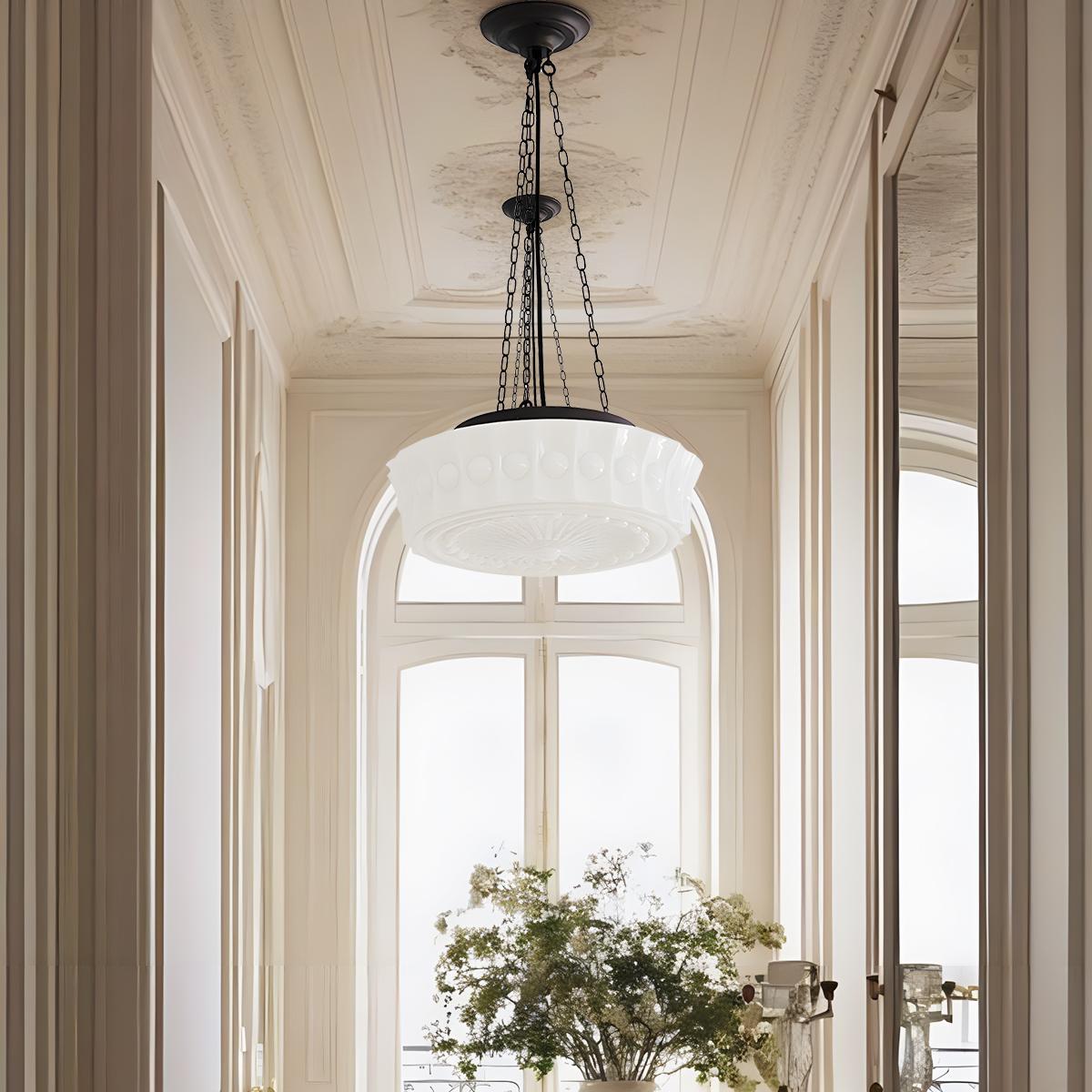Feyran Hailie Vintage French Dome Pendant Light for Living Room