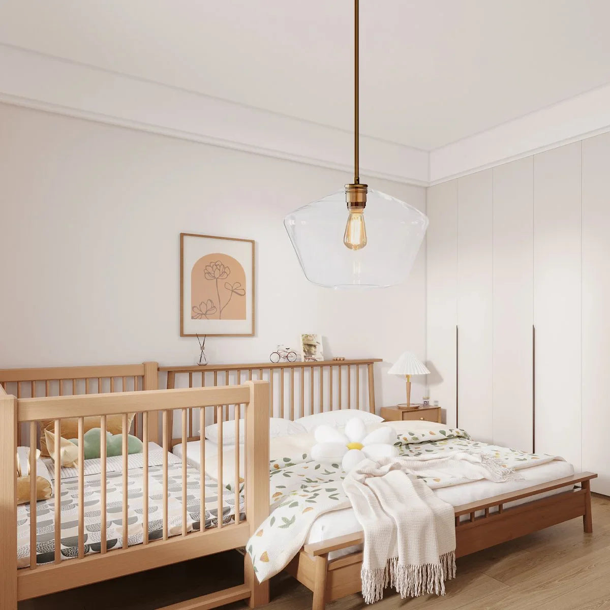 Feyran Hailie Clear Glass Pendant Light for Kitchen