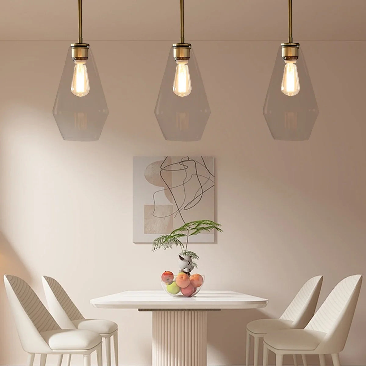 Feyran Hailie Clear Glass Pendant Light for Kitchen