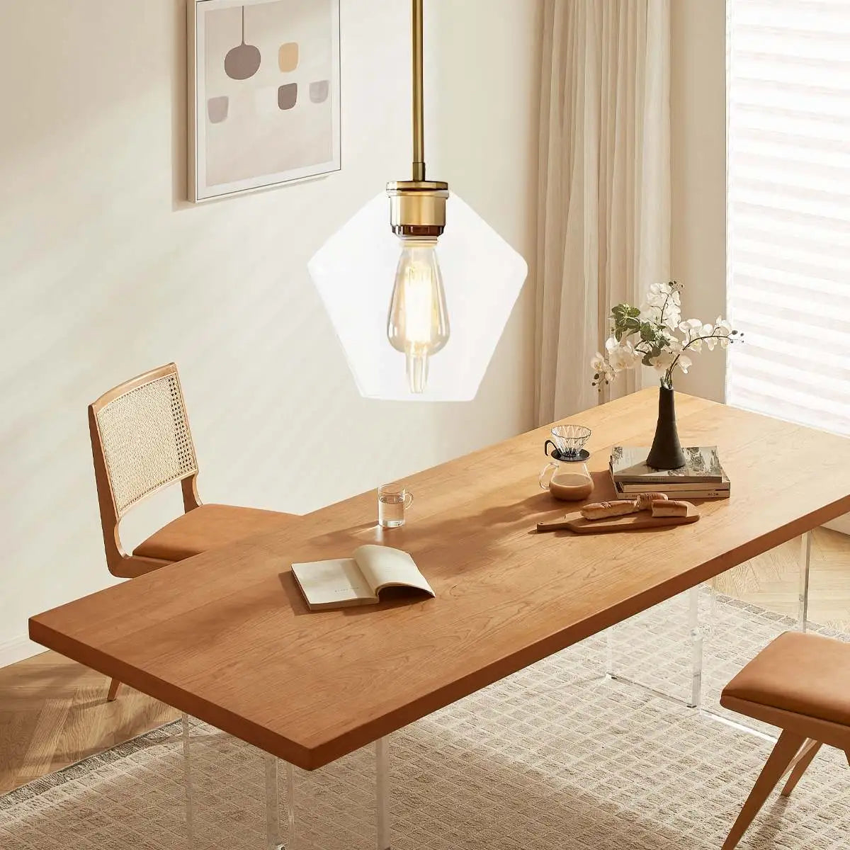 Feyran Hailie Clear Glass Pendant Light for Kitchen