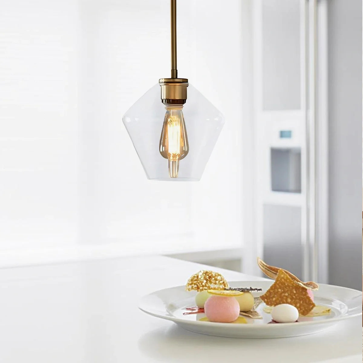 Feyran Hailie Clear Glass Pendant Light for Kitchen