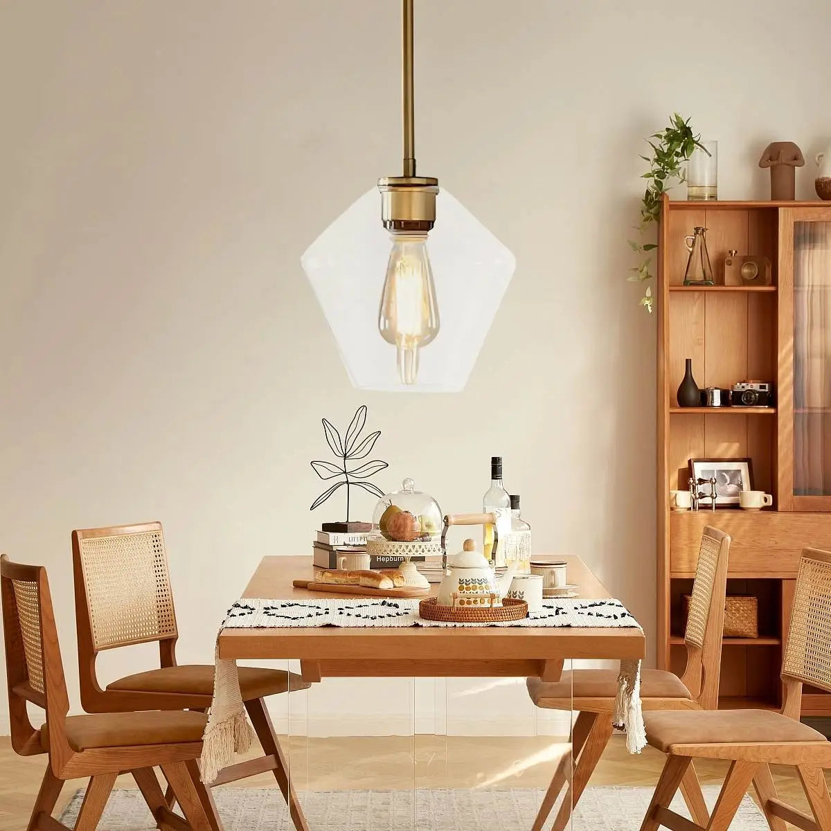 Feyran Hailie Clear Glass Pendant Light for Kitchen