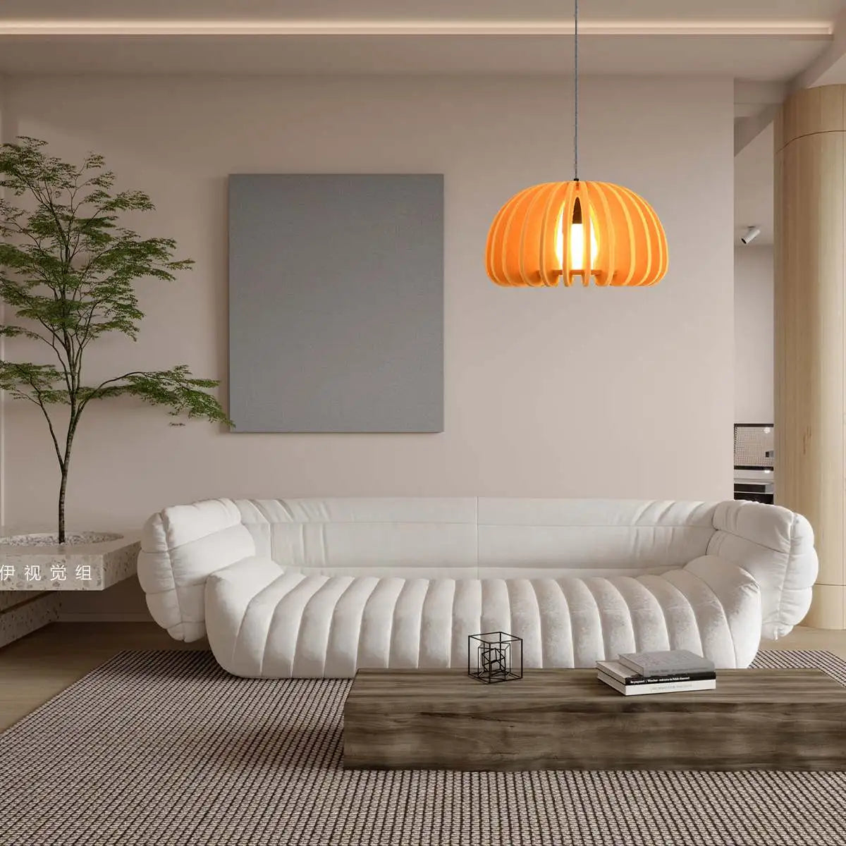 Feyran Half Circle Ball Birdcage Acoustic Pendant Light