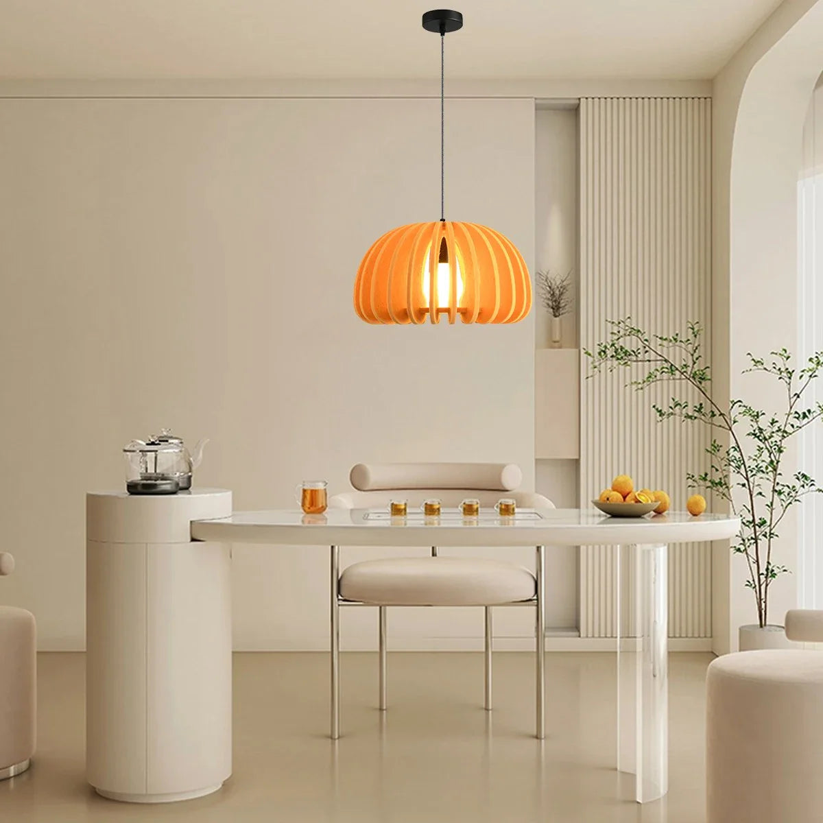 Feyran Half Circle Ball Birdcage Acoustic Pendant Light