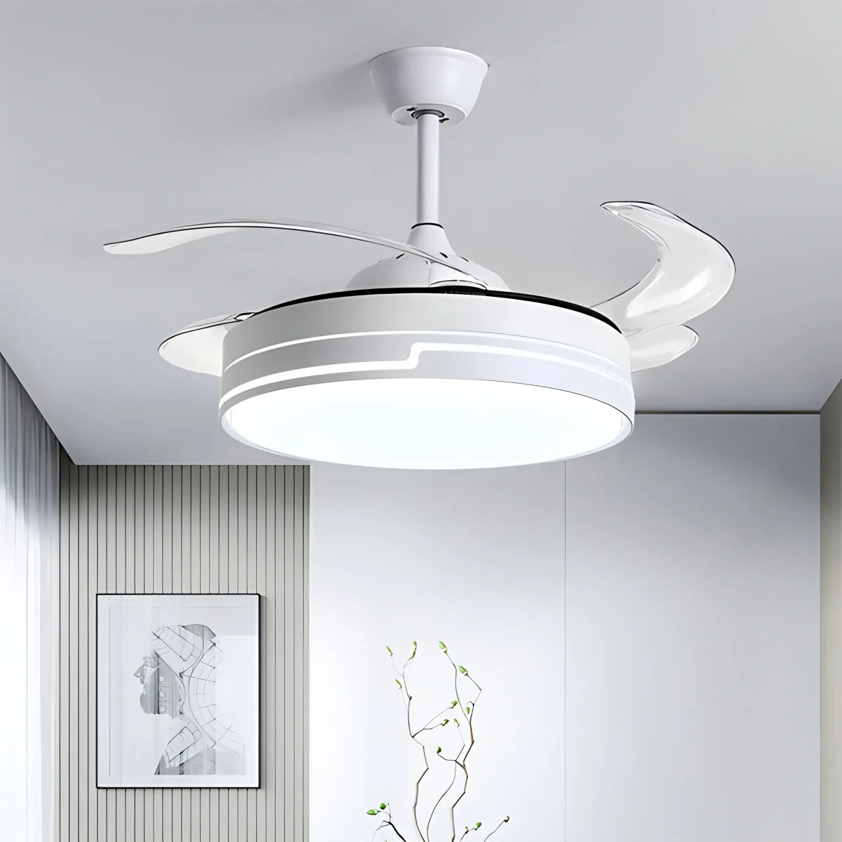Feyran Remote Minimalist Hugger Ceiling Fan