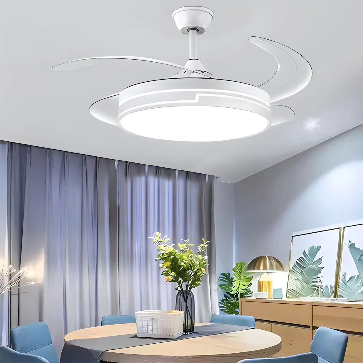 Feyran Remote Minimalist Hugger Ceiling Fan