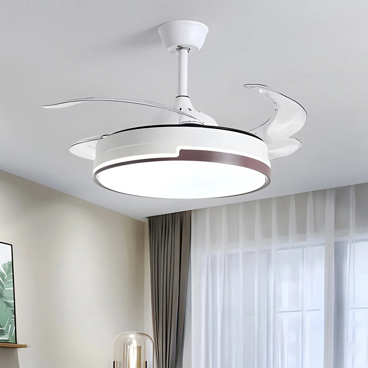 Feyran Remote Minimalist Hugger Ceiling Fan